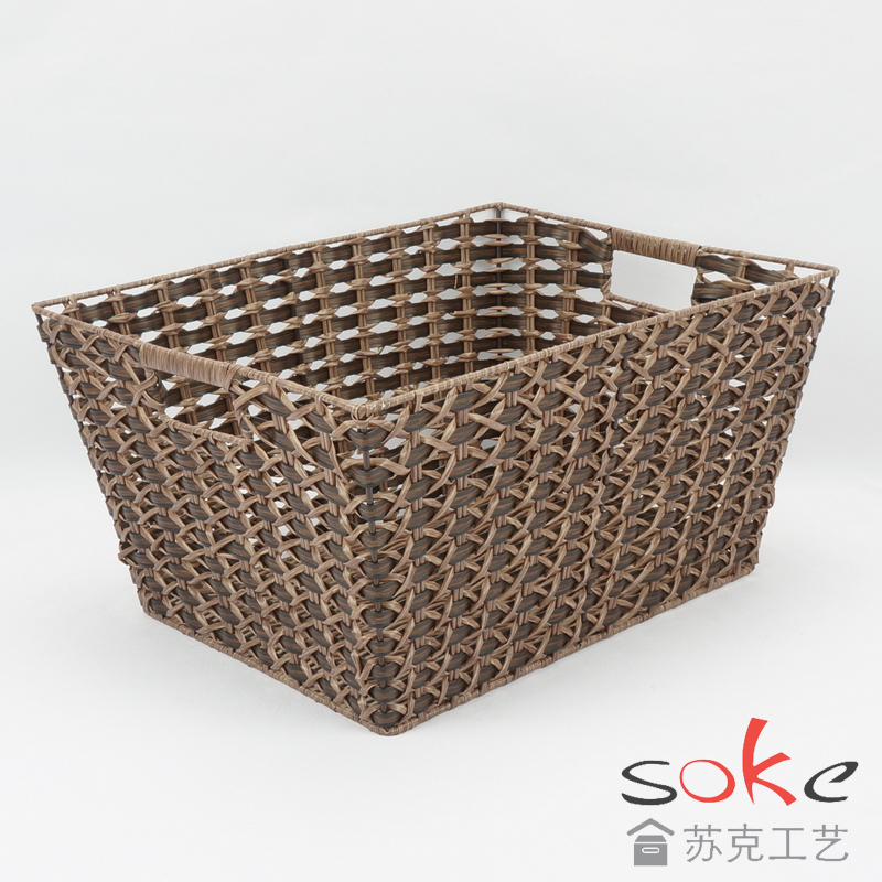PE Pipe Woven Storage Basket set of 3