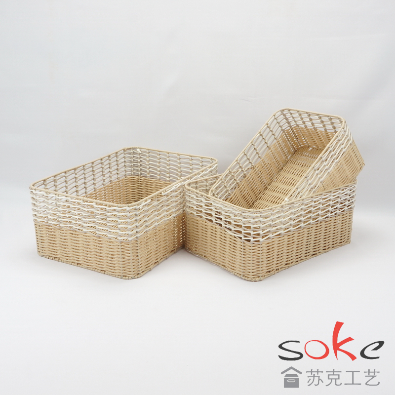 PE Pipe Woven Storage Basket