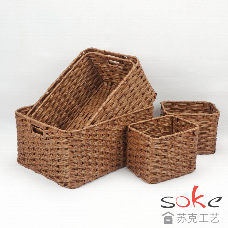 PE Rattan Woven Storage Basket
