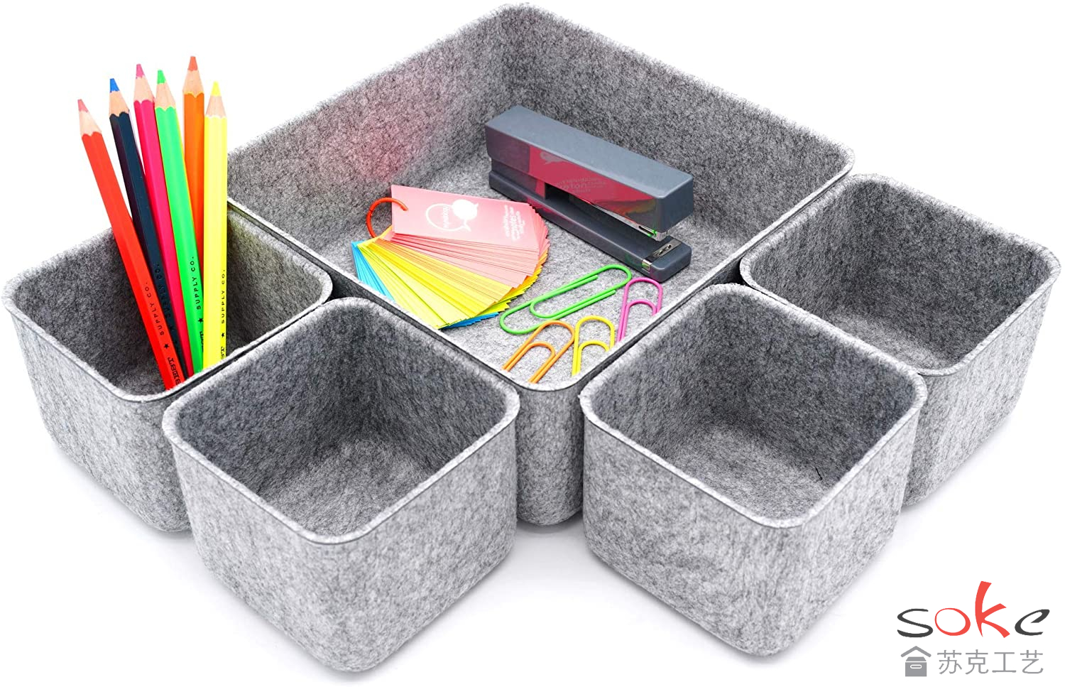 Felt Storage Box Set of 5